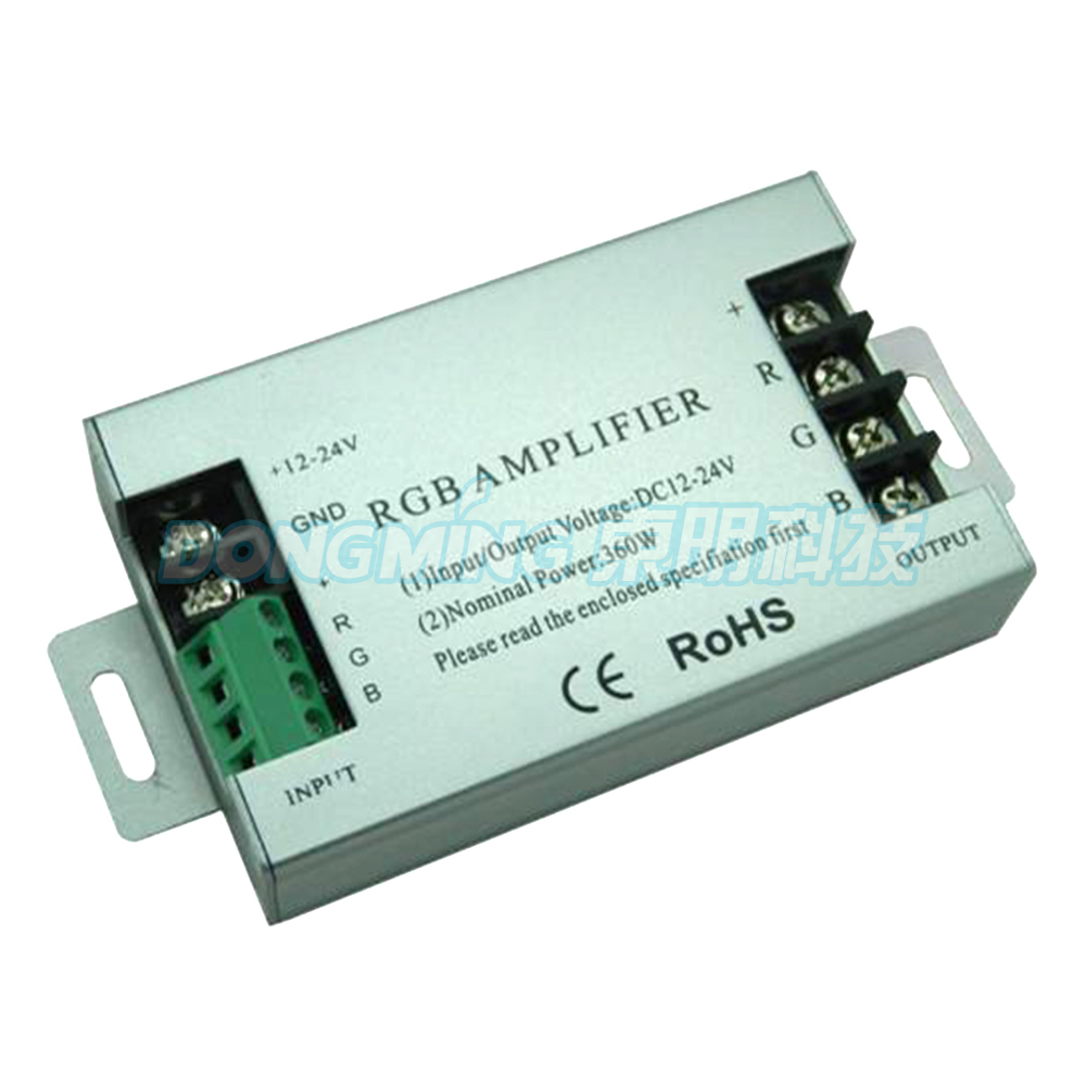 RGB 앰프 컨트롤러 360W Al 소재 커버 10A LED rgb 컨트롤러 확대 신호 rgb led 스트립 앰프, 무료 배송